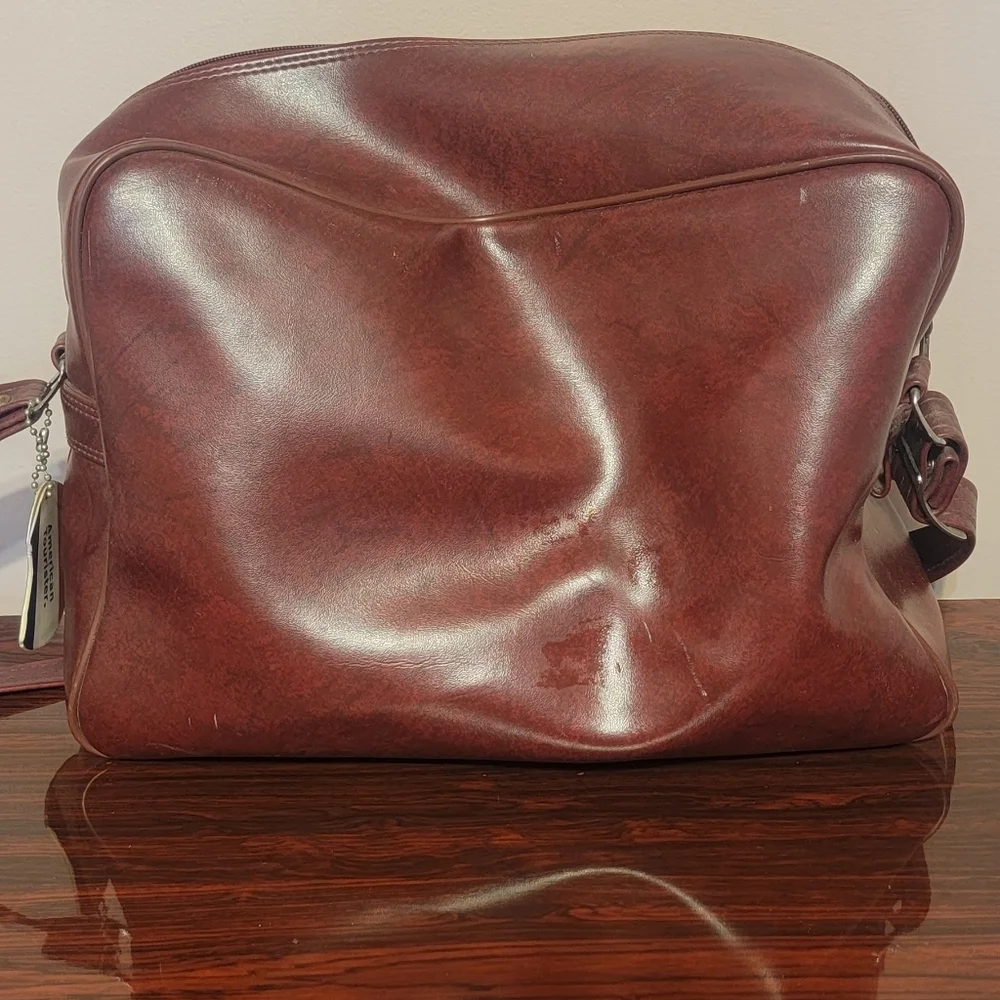 American Tourister Vintage 80's Carry On Burgandy‎ Bag